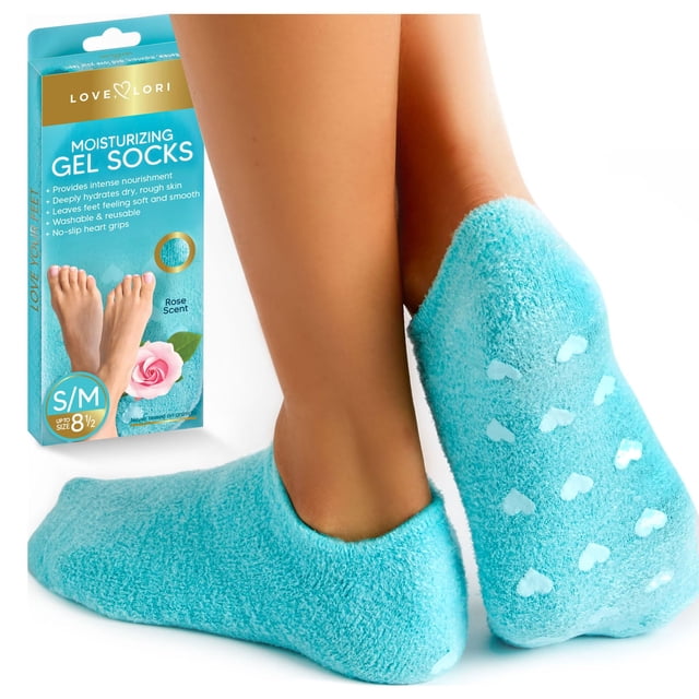 Medias de Gel Hidratantes LOVE, LORI para Pies Secos y Agrietados