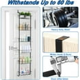 Behind The Door Hanging Basket, 6 Tier Heavy Duty Metal Shelf organizer, Metal Over The Door