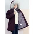 thumbnail image 3 of SOLOCOTE Girls Winter Coats Heavyweight Medium Length Warm Jacket With Removable Faux Fur Collar Hooded 5-14Y, 3 of 5