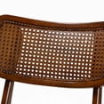 thumbnail image 6 of Baxton Studio Linnet Mid-Century Modern Walnut Brown Finished Wood and Rattan 7-Piece Dining Set, 6 of 10