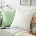 thumbnail image 5 of decorUhome Couch Throw Pillow Covers 20x20 Set of 2, Decorative Soft Neutral Chenille Pillow Covers, Cream White, 5 of 10