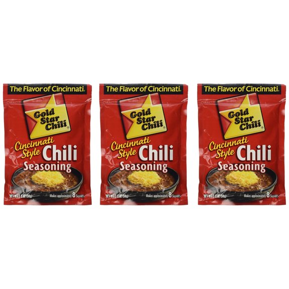 Gold Star Cincinnati Style SBF3 Original Chili Seasoning. (3 Pack)