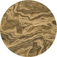 thumbnail image 1 of Ahgly Company Machine Washable Indoor Round Transitional Saddle Brown Area Rugs, 6' Round, 1 of 7