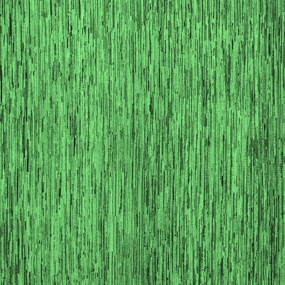Ahgly Company Indoor Square Abstract Emerald Green Modern Area Rugs, 5' Square