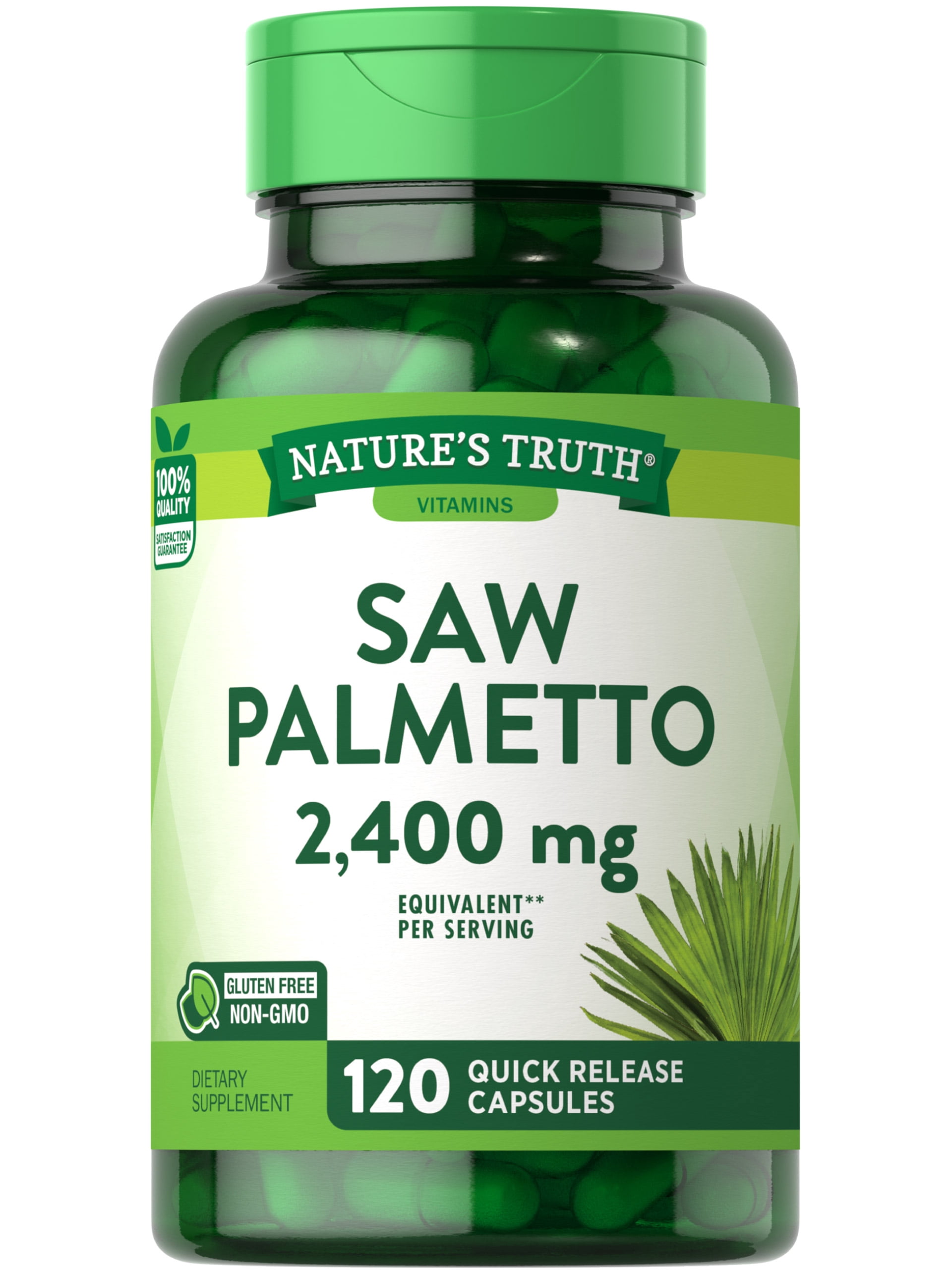 Saw Palmetto Extract | 2400 mg | 120 Capsules | Gluten Free | by Nature's Truth
