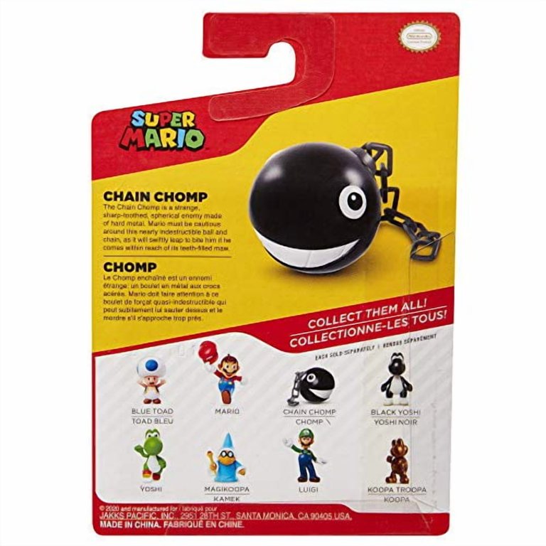 World of Nintendo Chain Chomp Action Video Game Mini Figure, Wave