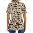 thumbnail image 4 of Fantaslook Blouses for Women Pleated Short Sleeve Tunic Tops Dressy Casual Summer Shirts, 4 of 8