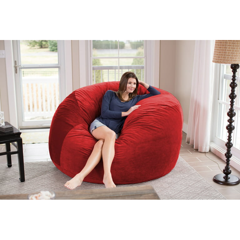 Bean Bag Chair with Ottoman, Comfy Beanbag Chair for Adults with Memory  Foam Filler, Lazy Bean Bag Sofa with Stool, Cozy Lounge Chair for Teens and