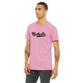 thumbnail image 2 of Daxton Adult Unisex Tshirt Nashville Script with Tennessee Vertical on the Back, Pink Black, XS, 2 of 3