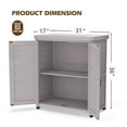 thumbnail image 5 of IVV Outdoor Garden Potting Bench Table with Metal Top, 31"L x 18"W x 36"H, Patio Furniture Storage Cabinet w/ magnetic door, for Yard, Balcony, Deck, Porch (Gray), 5 of 9