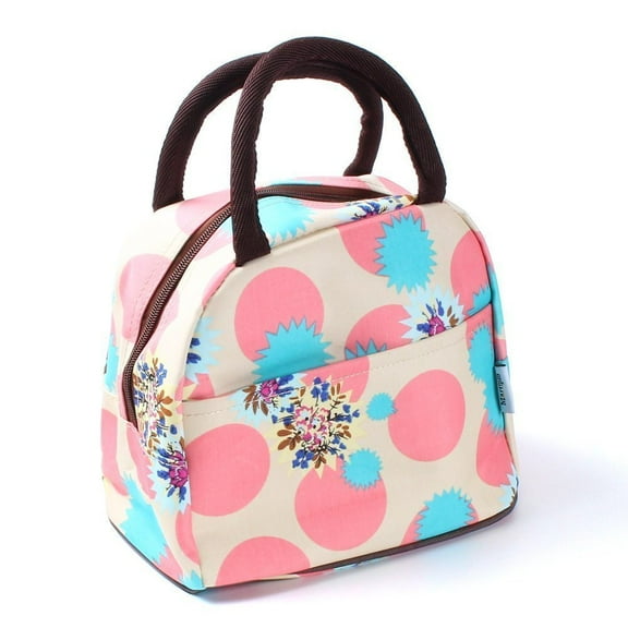 Cute Mini Tote/ Bag with Modern Flower and Geometric Print