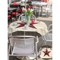 thumbnail image 6 of Outdoor Tablecloth with Umbrella Hole Zipper Texas Star Red Round Tablecloth 60" Waterproof Outside Table Cloth Farmhouse Berry Wooden Vintage Patio Table Cover Tablecloths for Picnic Party, 6 of 8