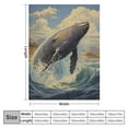 thumbnail image 4 of JEUXUS  Humpback Whale Blanket Gift Velvet Blanket Blanket Throw, 4 of 6
