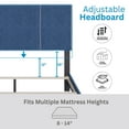 thumbnail image 4 of Boyd Sleep Lucena Blue Linen Queen Size Upholstered Platform Bed Frame with Adjustable Headboard, Qualified Box Spring or Foundation Required for Use, 4 of 8