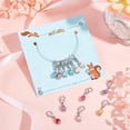 thumbnail image 4 of 12 Pcs Glass Pearl Stitch Markers Alloy Enamel Crochet Charms Locking Stitch Marker for Knitting Weaving Sewing Accessories Quilting Jewelry Making for DIY, 4 of 9