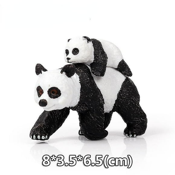 Wild Jungle Zoo Animal Model Plasticized Action Doll Drag Panda Lion Collection Model Doll Children's Educational Toy Gift