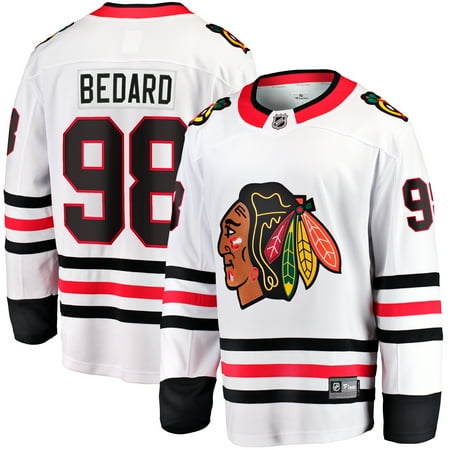 Men's Fanatics Connor Bedard White Chicago Blackhawks Away Breakaway Player Jersey