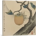 thumbnail image 1 of ARTCANVAS Grasshopper on a Persimmon Canvas Art Print by Katsushika Hokusai - Size: 26" x 26" (0.75" Deep), 1 of 9