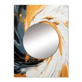 thumbnail image 2 of Designart "Radiant Revolve Spiral in Orange" Abstract Spirals Mirror Wall Decor - Modern Orange Abstract Large Mirror For Wall Art Decor - 32" x 24" Inch, 2 of 5