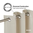 thumbnail image 3 of Deconovo Wave Line Foil Printed Blackout Curtains, Light Beige, 42W x 45L Inch, Thermal Insulated Room Darkening Drapes for Living Room, Set of 2, 3 of 5