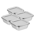 thumbnail image 4 of 4 contenedores de acero inoxidable para alimentos, cajas de muestra para alimentos, contenedores de almacenamiento de alimentos para comedor escolar, 4 of 7