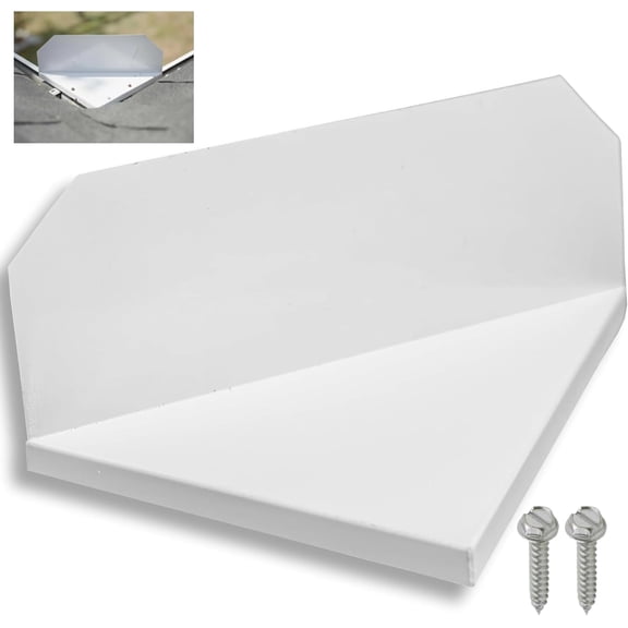 NoOverflow Extreme X Rain Gutter Splash Diverter, Bi-Directional 45° Aluminum 2 Screws, White