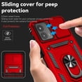 thumbnail image 4 of for Moto G 5G 2023 Case with Slide Camera Cover HD Screen Protector [ Grade 16ft. Drop Tested]  Ring Holder Kickstand Protective Phone Case for Motorola Moto G 5G 2023, Red, 4 of 9