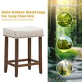 thumbnail image 6 of Costway Set of 4 Nailhead Saddle Bar Stools 24'' Height w/ Fabric Seat & Wood Legs Beige, 6 of 10