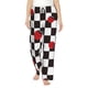 thumbnail image 1 of Balery Ladybugs Of Black And White Checkers Pantalones de pijama para mujer, pijamas ultraligeros, pantalones de estar por casa-XX-Large, 1 of 6