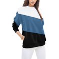 thumbnail image 3 of Vedolay Sweatshirts Sweatshirt for Women Crewneck Long Sleeve Shirt Autumn Winter Pullover Top,Navy XL, 3 of 4