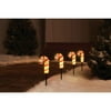 Holiday Time Candy Cane Lighted Lawn Stakes, 4 Piece Set