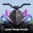 thumbnail image 4 of Hikiddo 24V ATV Kids 4 Wheeler, Spider Electric Four Wheeler for Kids Ride on Toy, 16" Extended Seat - Purple, 4 of 9