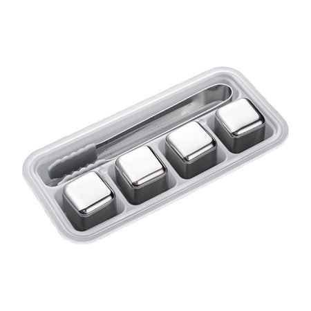 

Stainless Steel Ice Cubes Clamp Set Reusable Chilling Stones for Whiskey Wine Chiller Cooler Cooling Party Bar Supplies
