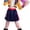 Orange/Skirt Set, variant on Guvpev G'irls Popular Singer Cosplay Costume, 2-Piece Pop Idol Group Cosplay Outfit with Top & Skirt for Halloween Cosplay, Birthday Party & Stage Performance Dress Up, Ages 3-14