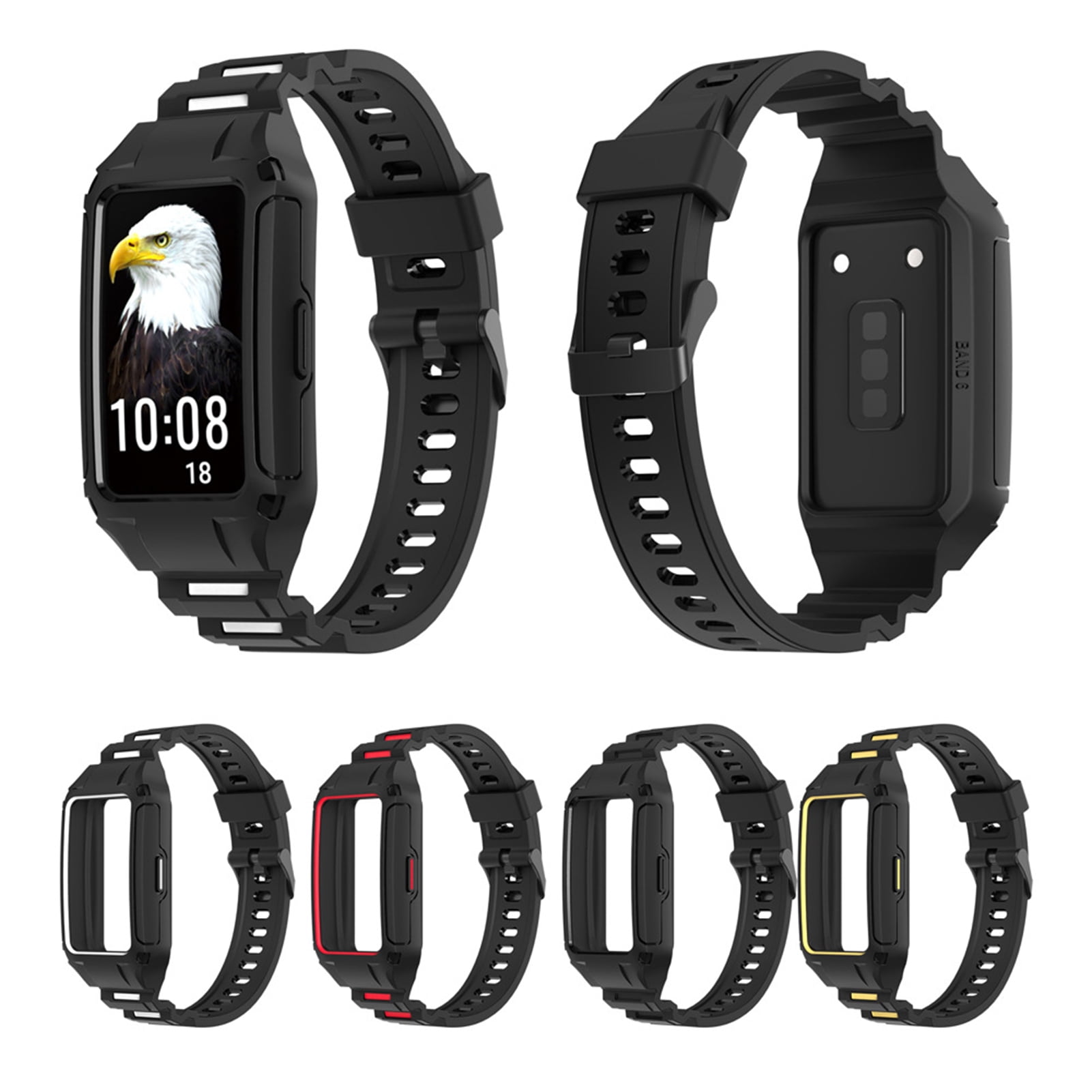 Watch Band One Piece Soft Tpu Watch Strap Case Full Frame Protector For Huawei Band 6 For Huawei Honor Band 6 Walmart Com Watch Band One Piece Soft Tpu Watch Strap Case Full Frame Protector For Huawei Band 6 For Huawei Honor Band 6 Walmart Com