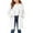 White, variant on Zip Up Long 𝗛oodie for Girls Double Zipper Fleece Jacket Tuni𝗰 Sweatshirts Fall Winter Fashion Clothes with Pockets
