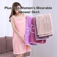 thumbnail image 2 of Wearable Towels for Women, Plus Size Women's Wearable Shower Skirt, Soft Coral Fleece Towel Wrap with 2-Button Adjustable Closure, Water Absorption & Quick-Drying for Spa & Home, 2 of 8