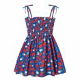 thumbnail image 1 of Vestido de verano sin mangas con tirantes y estampado floral de fresa para niñas pequeñas de Herrnalise, 1 of 8