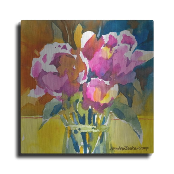 Luxe Metal Art 'Stylish' by Annelein Beukenkamp Metal Wall Art, 12" x 12"