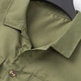 thumbnail image 6 of VBTAPA Men's Cargo Shirt Relaxed Fit Short Sleeve Button Down Shirts Summer Casual Work Shirt Lightweight Untucked Dress Shirts with Pockets Army Green L, 6 of 8