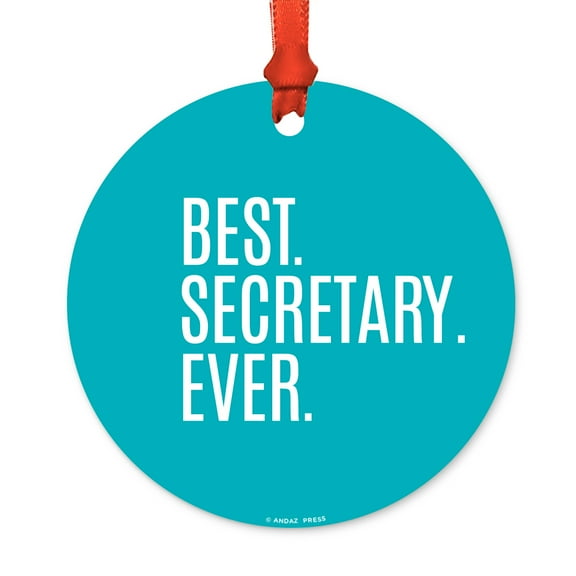 Round Metal Christmas Ornament, Best Nana Ever, Includes Ribbon and Gift Bag, Birthday Present Gift Ideas