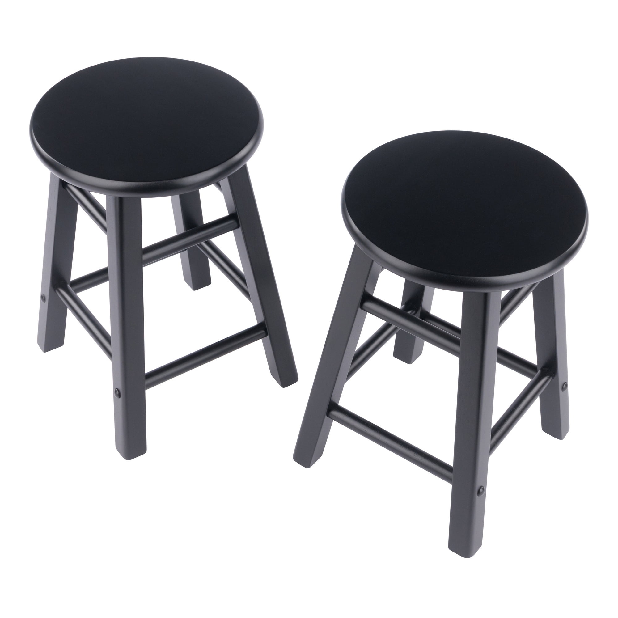 Element 2pc Dining Stools with Square Legs in Black Finish