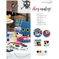 Ahoy Pirate Birthday Party Plates 9”