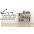thumbnail image 1 of Custom Designs Love Begins With A Smile Grows With A Kiss And Ends With A Tear Life Quote 16x24", 1 of 1