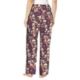 thumbnail image 3 of Balery Skull rock music record print Women's Pajama Pants,Ultra Lightweight Pjs,Lounge Pant-Small, 3 of 9