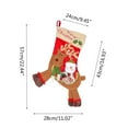 thumbnail image 3 of Medias navideñas grandes de 56 cm con diseño 3D de Papá Noel, muñeco de nieve y reno, bolsa de regalo para árbol, chimenea, fiestas familiares., 3 of 8