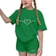 thumbnail image 2 of Conjuntos de blusas y camisas de cuello redondo y manga corta para niños Conjunto de dos piezas de blusas de cuello redondo y manga corta con estampado del Día de San Patricio para niños Niños poliést, 2 of 6