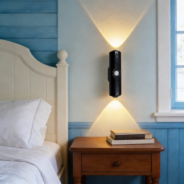 BotaniNest Rechargeable Smart LED Motion Sensor Ambient Light Dynamic RGB LED Wall Lamp Mount Punch Color Changing Motion Sensor Light For Stairs Wardrobe Cabinet