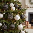 thumbnail image 4 of Christmas Tree Ornaments, Pink Christmas Decor 6-Piece 3 Inch Pink and Gold Painted Hanging Balls, Christmas Ornaments Set, Decorative Hanging Ornaments for Mall, Hotel, Home, 4 of 7