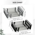 thumbnail image 3 of 304 Stainless Steel Drain Basket for Kitchen Sink C 29*17， 2026 Extend Kitchen Sink Drain Basket with Adjustable Boom Stainless Retractable Rack Portable Multi Functional Extender Basket, 3 of 5